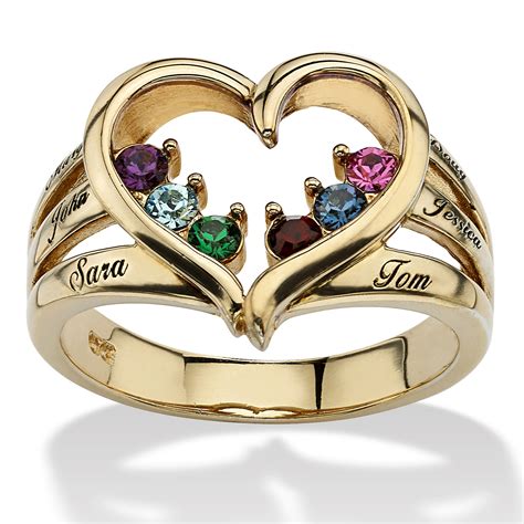 heart ring birthstone.